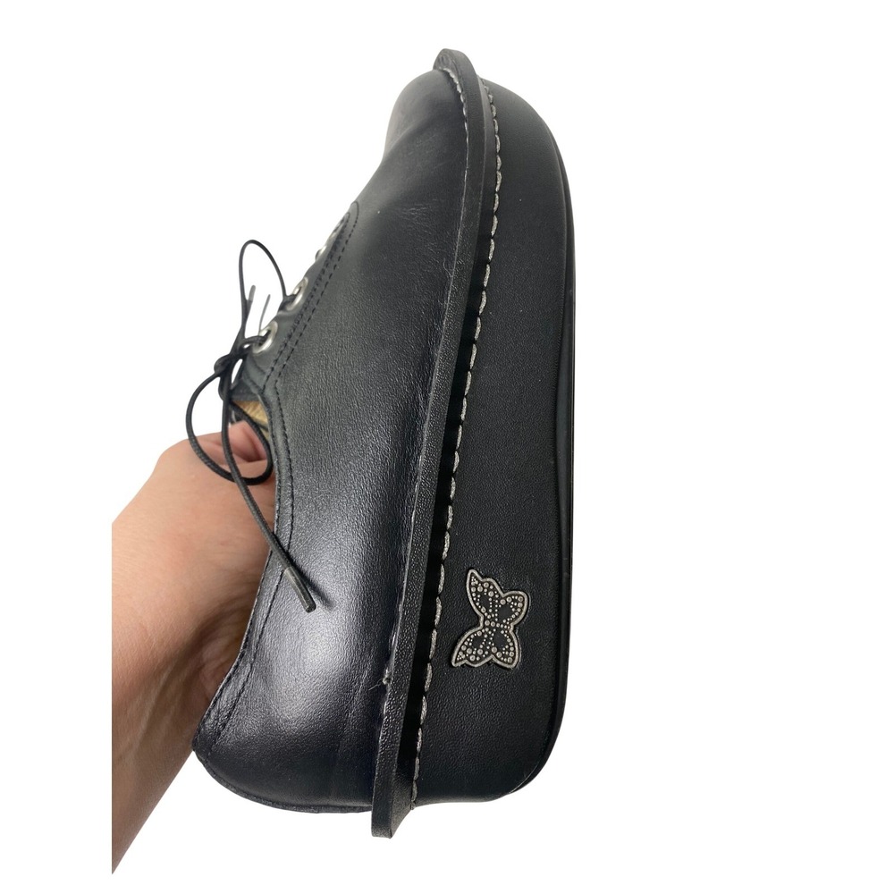 Alegria Black Leather Lace Up Rocker Bottom Shoes Womens Size 36/ US 6-6.5 - Picture 5 of 8